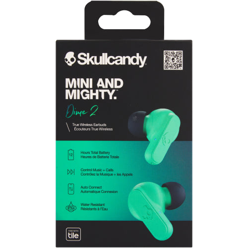 Skullcandy Mini And Mighty Dime 2 Green True Wireless Earbuds